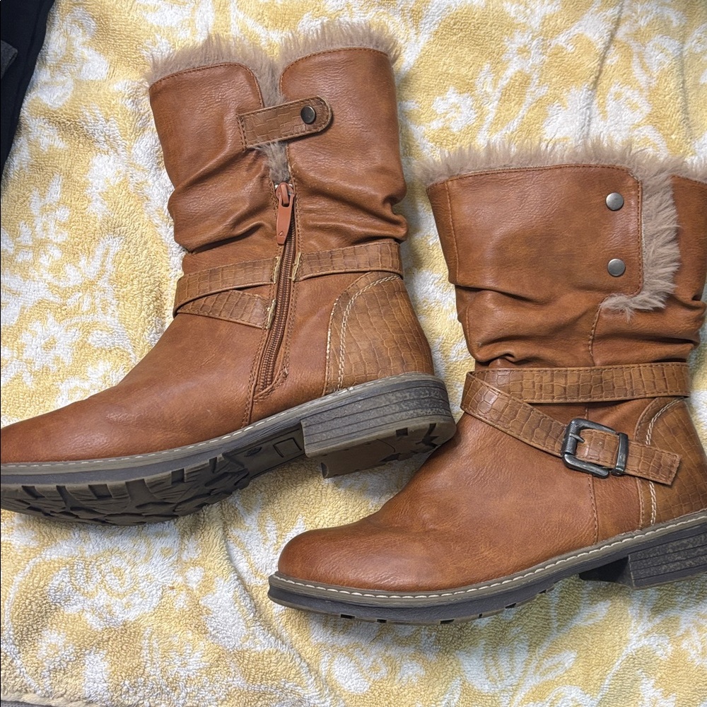 GC SHOES Women's Brown Bailey Boots 7.5